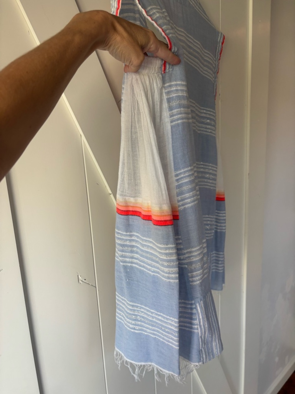Lemlem Light Blue Caftan/Swim Cover-up - Picture 4 of 8